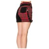 Women Gothic Scottish Tartan Style Skirt Fashion Banned Badass Babes Shorts 